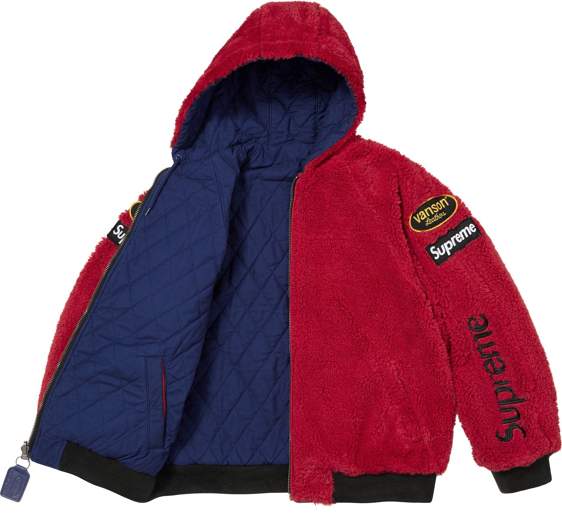 Supreme®/Vanson Leathers® Reversible Quilted Hooded Jacket view 14